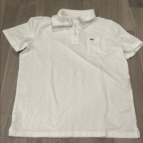 Vineyard Vines Boys White Polo Shirt Size L